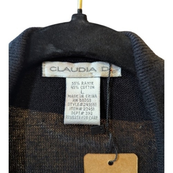 Claudia D Large Beaded Cardigan In Black - Picture 4 of 5